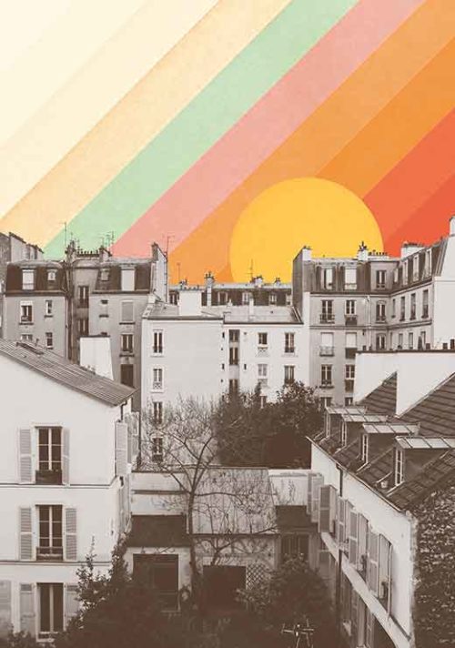 Rainbow Sky Above Paris - Florent Bodart