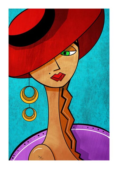 Woman In Red Hat - Sannel Larson