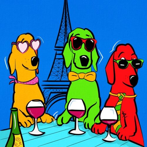 Three Dogs in Paris - Sannel Larson