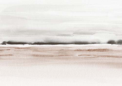Watercolor Landscape No. 13 Brown and Gray - Nouveau Prints