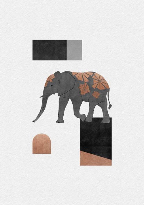 Elephant Mosaic II - Orara Studio