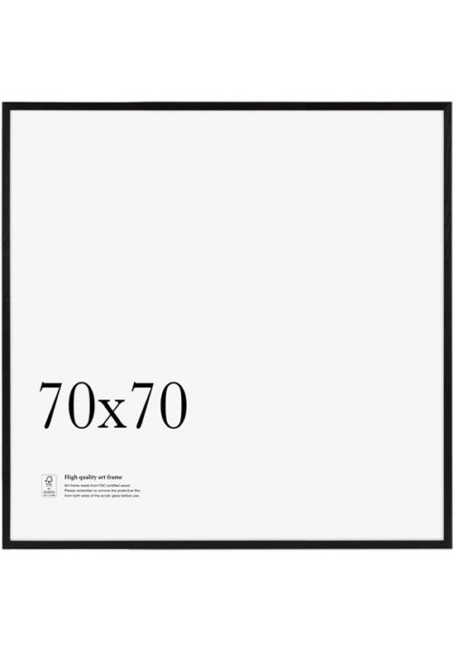 Svart Tavelram - 70x70