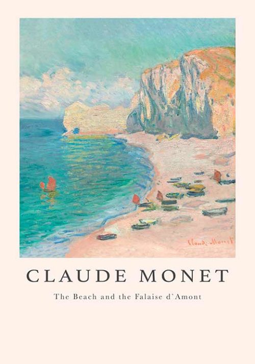 The Beach and The Falaise d'Amont - Claude Monet