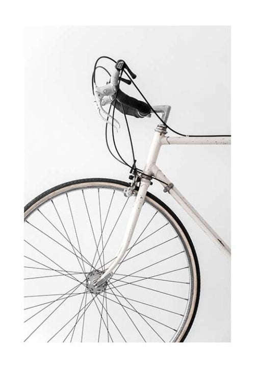 White Minimal Bicycle LOVE - Studio Nahili
